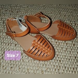 Brown Strappy Sandals Size 7T